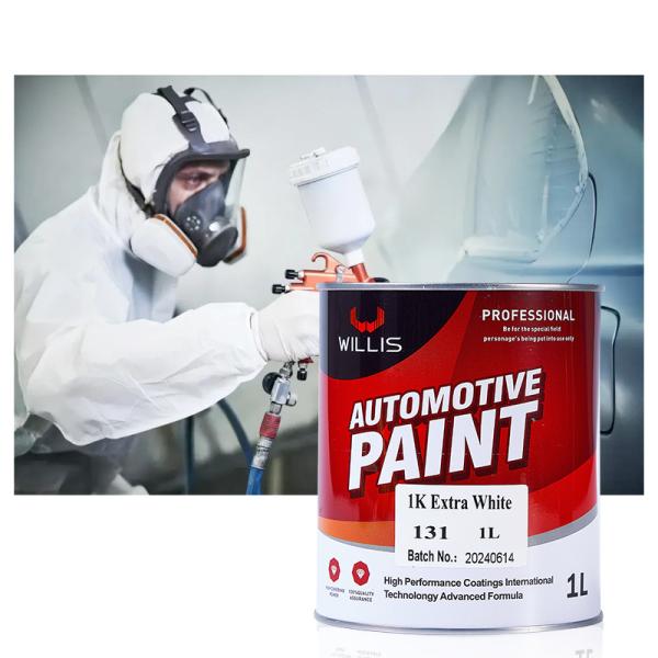 Auto Refinish Preto / Branco puro / Amarelo Limão Solid Acrílico Car Spray Paint