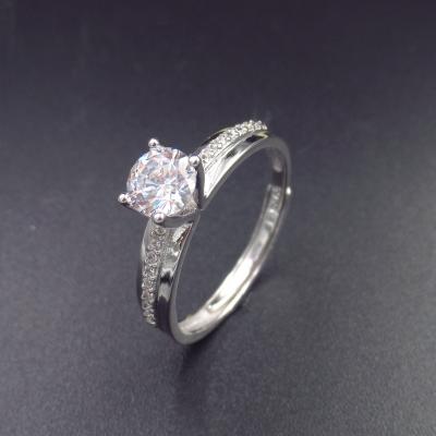 Zircão de brilho do anel de noivado elegante de S925 H&A para o casamento nupcial