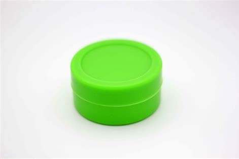 Customized Logo Green Food Grade Silicone Containers Tasteless For Shatter / Cosmetic