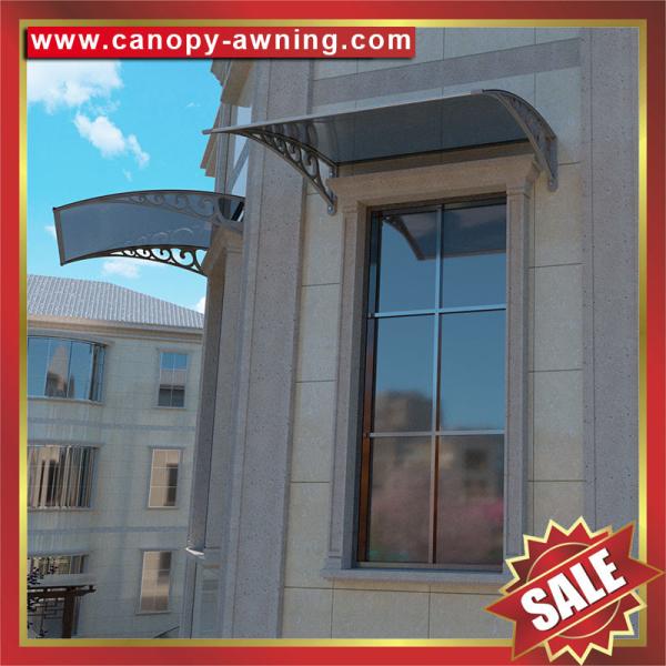hot selling diy door window porch pc polycarbonate canopy awning shelter canopies with aluminum bracket support arms