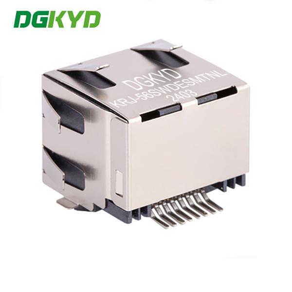 KRJ-56SWDESMTNL Connecteur RJ45 à port unique sans lumière SMT sans interface réseau filtre
