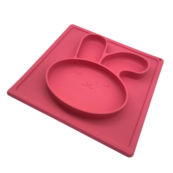 High Quality Food Grade Silicone Children Plate Baby Care Baby FeedingTool Silicone Rabit Mat