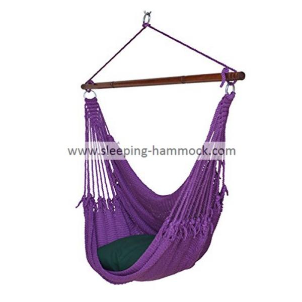 Kids / Adults Indoor Outdoor Two Person Caribbean Hammock Chair 275 Pounds Capacity Purple