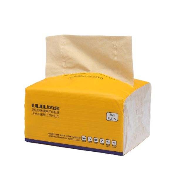 OEM/ODM Yashi 100% Virgin Wood Bamboo Pulp Soft Box Tissue Facial Tissue Custom Logo Paper 2/3/4 Ply 190x135mm Soft Plastic Pack