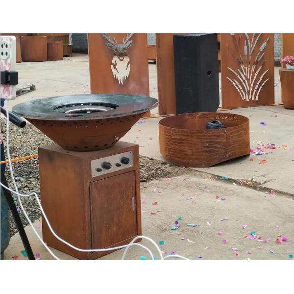 Яма ожога гриля барбекю газа Corten Outdoors Multifonctional ржавая стальная