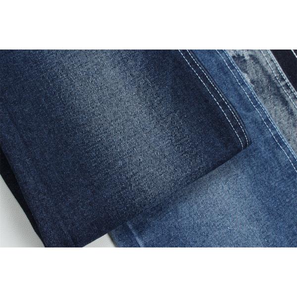 Tejido de denim de fibra reciclada en un azul muy profundo 11.5 oz Alta elasticidad