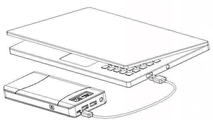 выход 5V 9V 12V USB компьютерных аксессуаров QC2.0 банка силы 15600mAh 20100mAh
