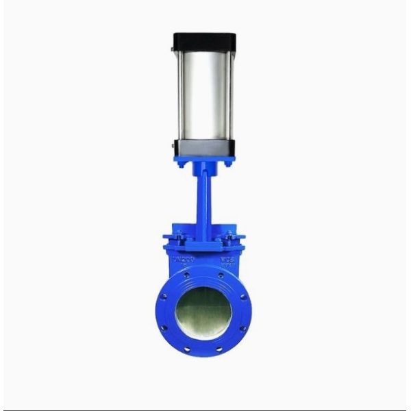 Hot Selling Flanged Knife Pneumatic Gate Valve  Actuator for Wastewater Treatment Paper Industry