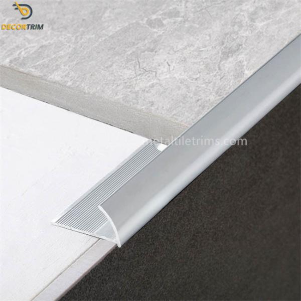 Anodize Matt Silver Metal Tile Trims Quarter Round Shape 2.5M Length ODM