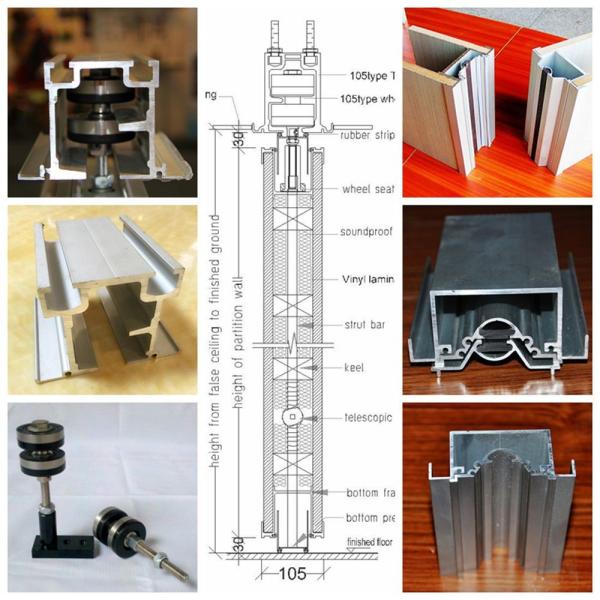 Cloisons de séparation mobiles en bois coulissantes insonorisées pour le lieu et l'église de réunion
