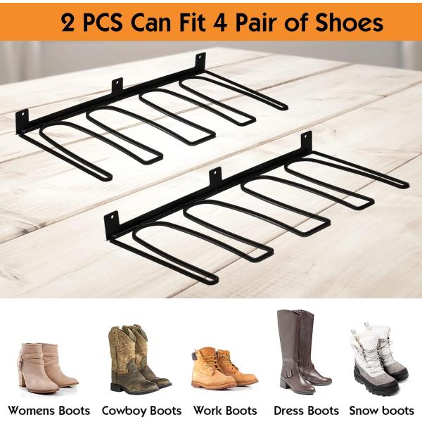 Cuchillo de botas recubierto de polvo 2 paquetes Cuchillo de botas de montaje en la pared para botas de vaquero de trabajo pesado