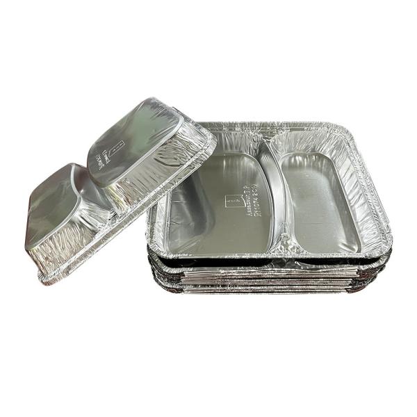 Silver Food Packing Disposable Wrinkle Wall Aluminum Foil Serving Containers Food Bowls
