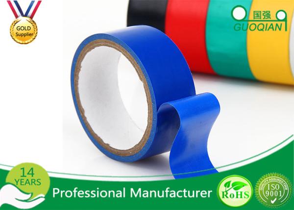 Blue PVC Waterproof Insulation Tape Electrical , High Voltage Electrical Tape Heat Resistant
