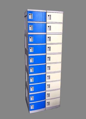10 Tier Blue Mobile Phone Lockers Corrosion Proof With Clover Keyless Lock