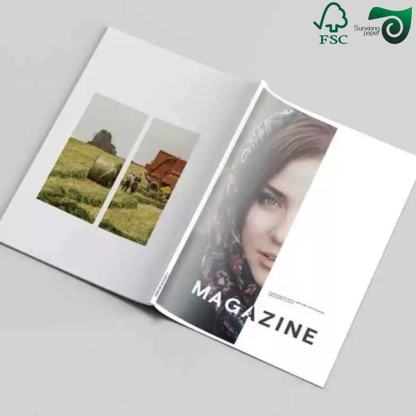 FSC Papel revestido con C2S de doble cara brillante y personalizable 20 26 pulgadas 18PT 24PT