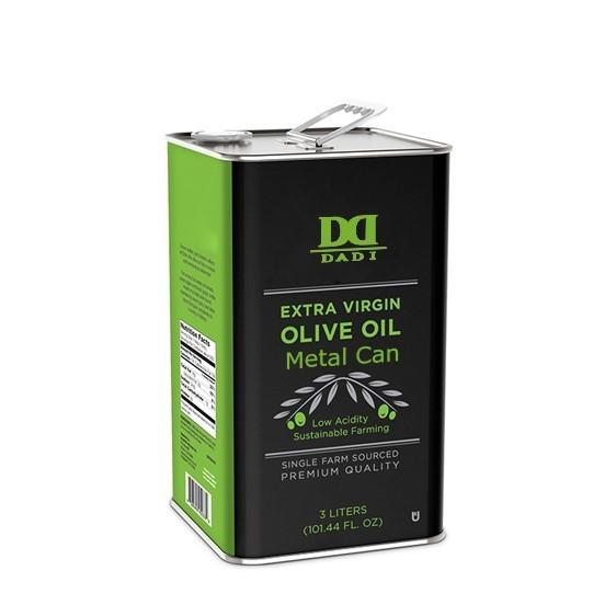 DADI 3L Lata Rectangular de Aceite Alimenticio, Lata de Metal Vacía con Tapa Vertedera, Hojalata Duradera
