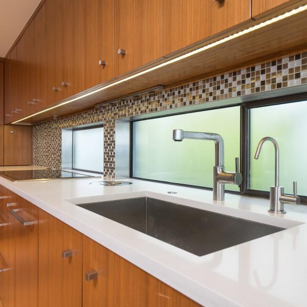 Brown Wood Veneer  Kitchen Cabinet Complete Full Home Custom