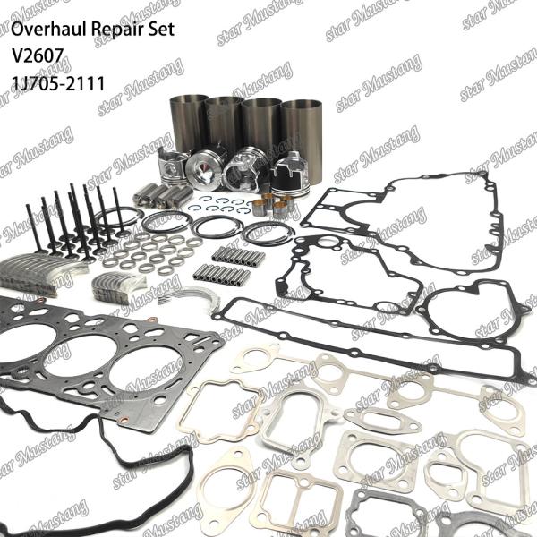 V2607 Overhaul Rebuild Kit Cylinder Liner Piston With Pin Kit Valve Seat Valve Guide Gasket Kit For Kubota