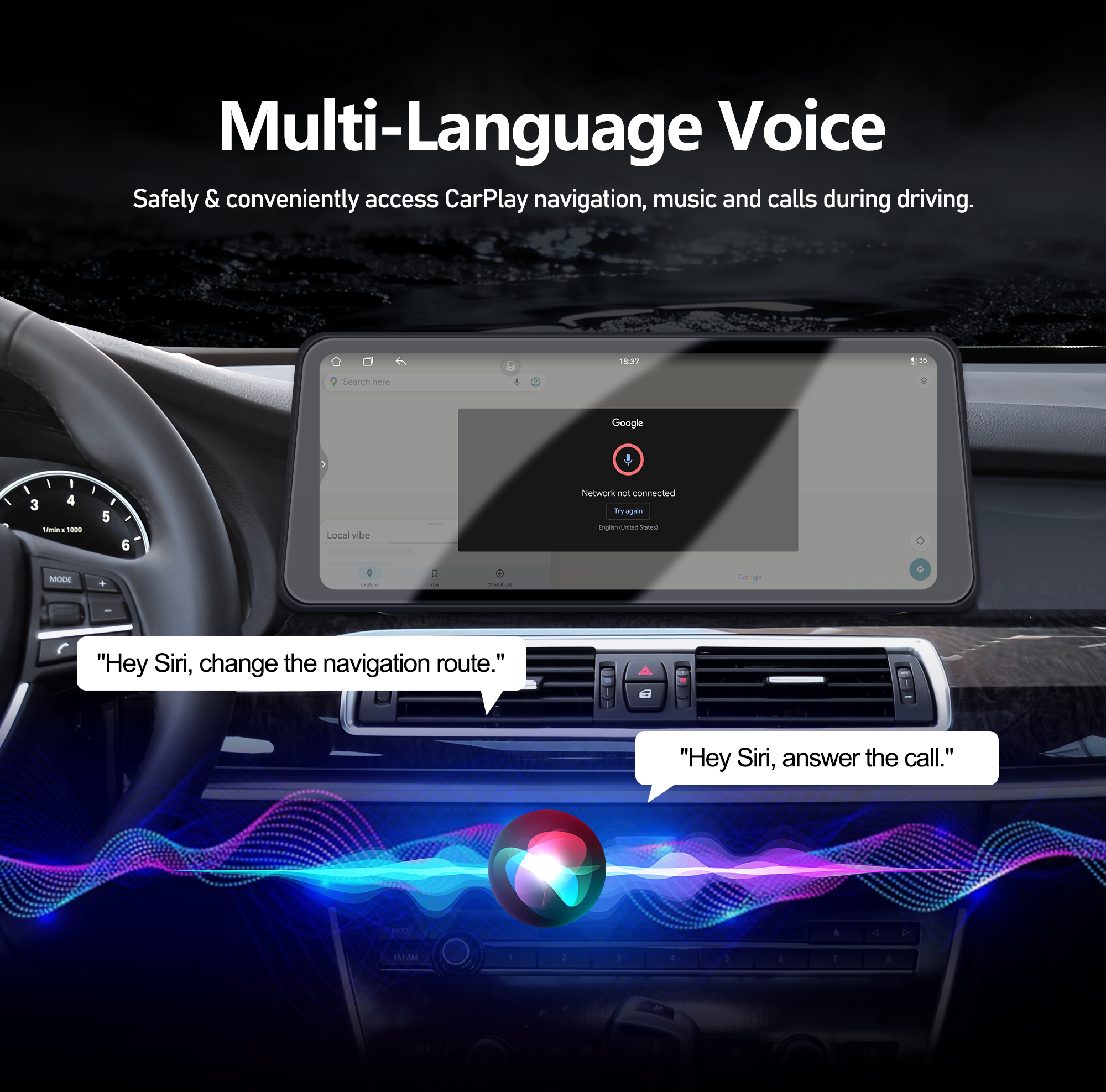 12.3inch Touchscreen Car Radio for BMW 5 Series GT/F07 2013-2017 Frame Harness Canbus Android OS Dashboard Mount 1 Year
