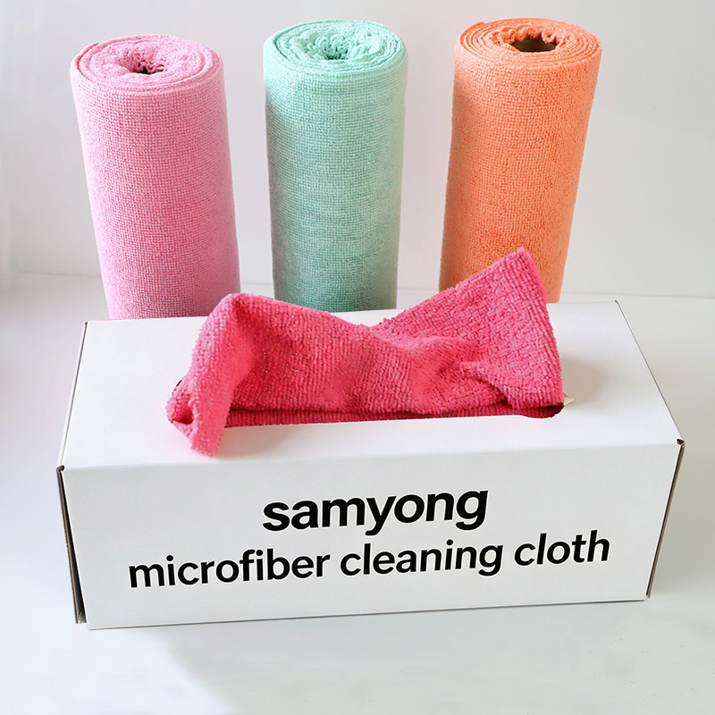 Boxed Washing Microfiber Cleaning Towel Polyester Polyamide No Lint
