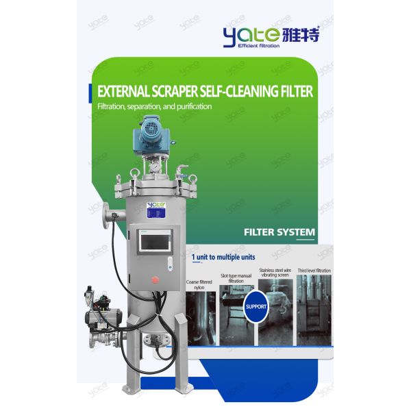 Honey Extractor Processing Machine Industrial Filtration System Stainless Steel Automatic Self Cleaning Scraper Filter Housing