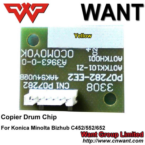 Copier drum chip C452 C552 C652 drum chip use For Konica Minolta Bizhub cartridge BK C M Y 4PCS