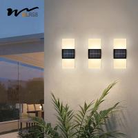 Acrylique Led Paroi extérieure Sconce LED Lumières solaires Lumière blanche froide