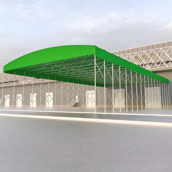 Galvanized Steel Frame Tarpaulin Canopy for Stretching Push and Pull Car Parking Tent