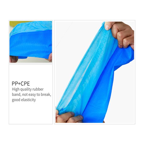 Non-Woven Blue And White Splicing PP+PE Disposable Dustproof Shoe Cover, Dust-Free Workshop Shoe Cover