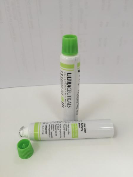 Tubo de dentífrico redondo laminado de alumínio hermético do selo da higiene com tampão do fez