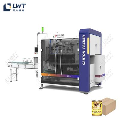 Preço da fábrica Amplamente utilizado Embalagem de caixas de alimentos enlatados Máquina de embalagem servo de cabeça múltipla personalizada