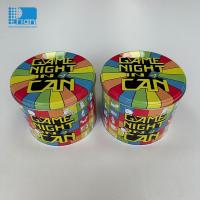 CMYK 4 Impresión a color Envases redondos vacíos Contenedor de lata de galletas de forma personalizada