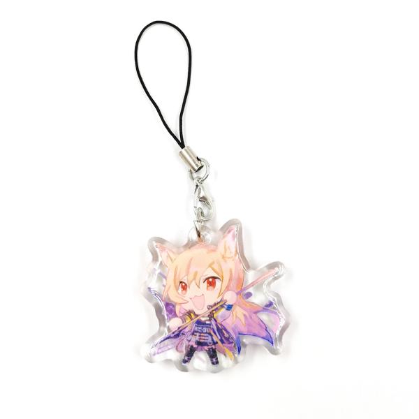 Clear Double-Sided Keychain Epoxy Resin Glitter Acrylic Anime Custom Charm Keychain