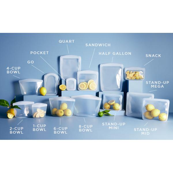 Microwave Dishwasher Safe, Leak-free, Bundle Pack Bowls, Reusable Silicone Clear Bowls