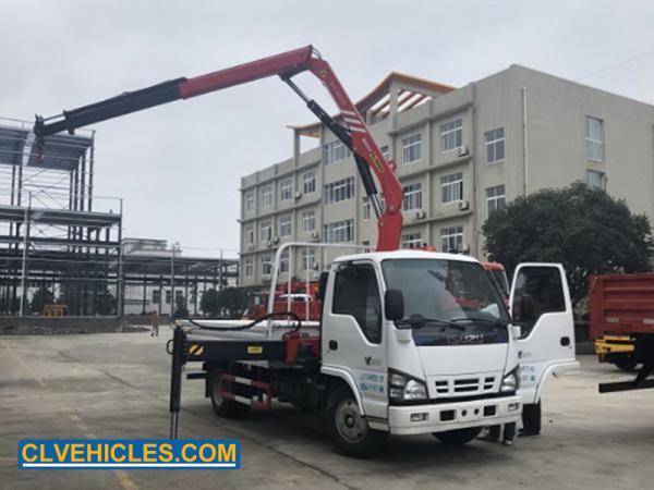 ISUZU 600P Hydraulic Boom Truck 130hp 4X2 3 Arm Folding 4m