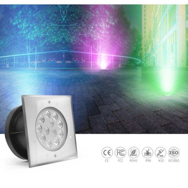 9W Flat Waterproof DMX512 Control RGB Color IP68 Led Landscape Light Square Light