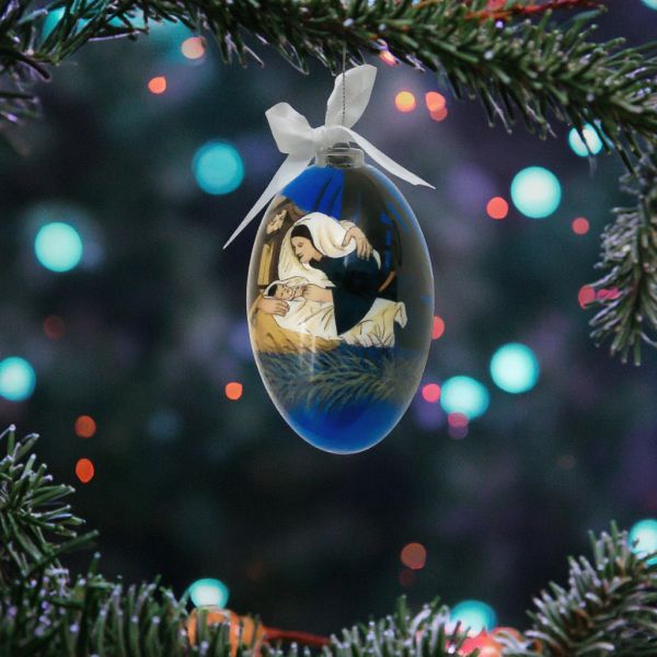 Custom Hand-Painted Easter Glass Egg Ornaments - Blown Glass, Holiday Decor, Personalized Gift, Bulk Wholesale Available