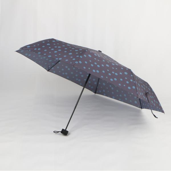 High End Three Fold Umbrella Plastic Handle Manual Folding Umbrella For Men