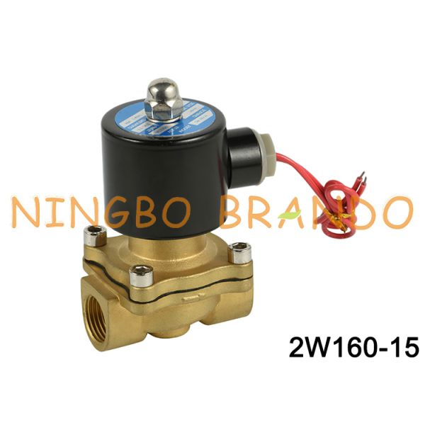 2W160-15 1/2'' Brass Solenoid Valve for Water Air Oil 24V 110V 220V
