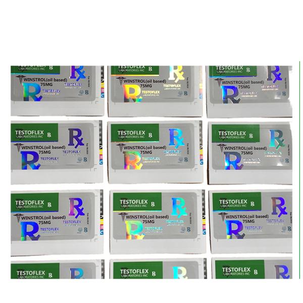 Водоустойчивые глянцевые этикетки для флаконов с голограммой 10 мл