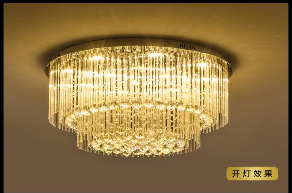 Crystal Lamp Round Living Room Lighting Atmosphere Room modern led ceiling lights gold(WH-CA-87)