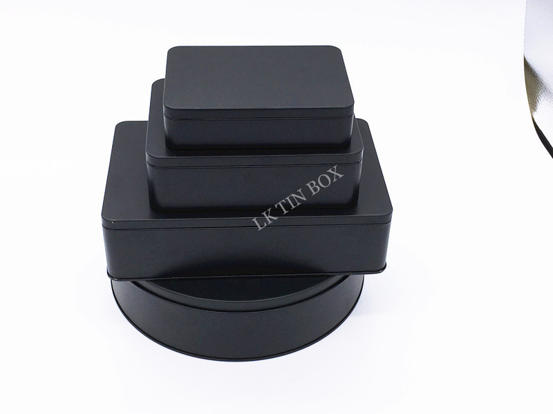 Premium Large Rectangular Metal Tin Box With Double sides Print With Flush Lid