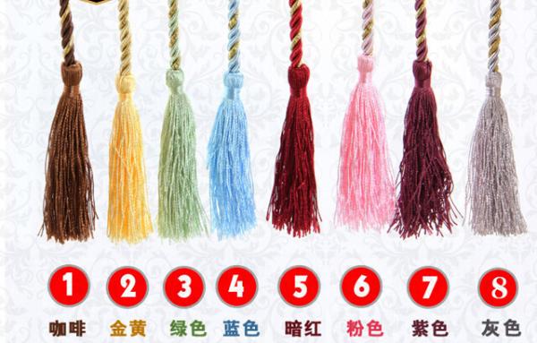 tassel with cord for curtain garments polyester Handmade decoration tassel,9cm polyester rope
