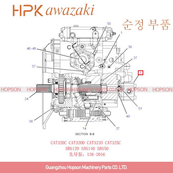 насос 1262016 пилота экскаватора 2085G 2742491 подходящее SBS120 SBS140 SBS80 E320C E320D