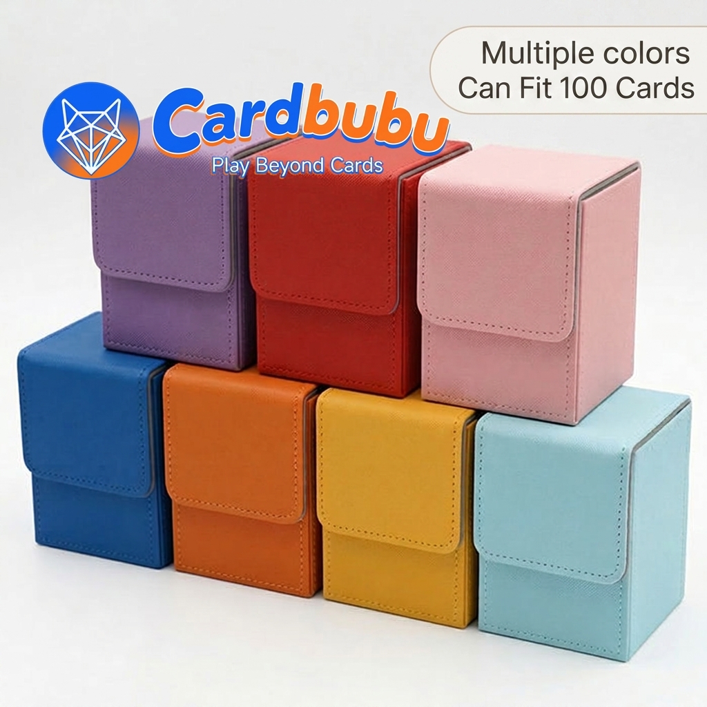YuGiOh Leather Card Deck Holder 100 Cards PokéMon Bulk Card Storage