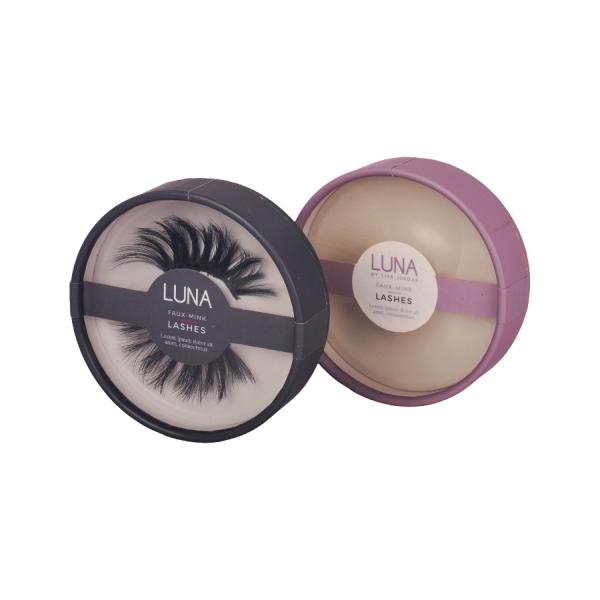 L'emballage de tube de papier de cylindre de cils faux avec le PVC insèrent le