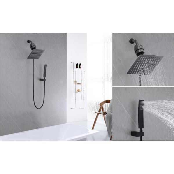 ODM 8″ Square Zinc Shower Head Filtered Showerhead With Brass Handheld