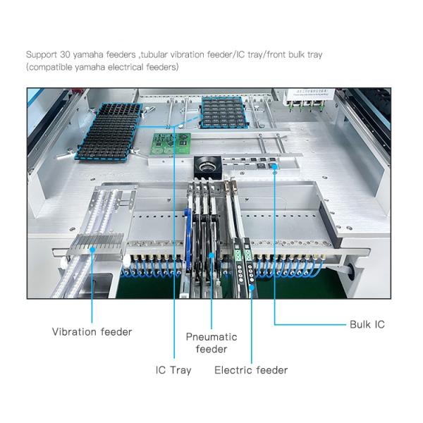 4 головки 30 кормителей CHMT530P4 Чип монтер с Yamaha Feeder SMD Pick and Place Machine