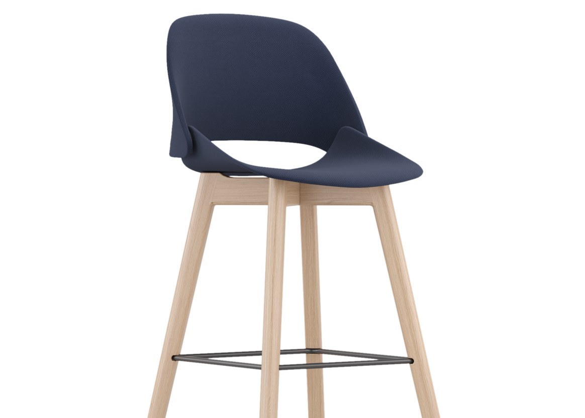 Ducky Training Chair - Guest Chair with Wooden Legs, Tube Metal Legs, and Four