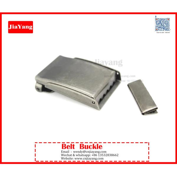 custom prong silver iron metal men belt buckle with embossed logo